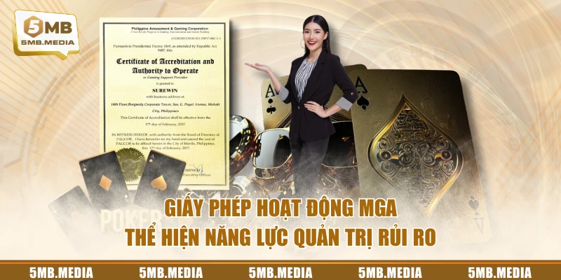 Giấy phép hoạt động MGA thể hiện năng lực quản trị rủi ro