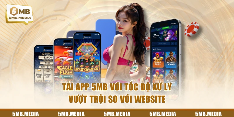 Tải app 5MB với tốc độ xử lý vượt trội so với website
